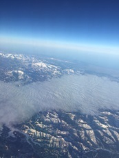 東京から札幌に向かうAIRDO機から